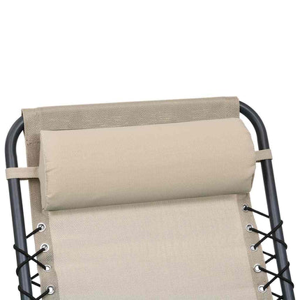 Nackstöd till solstol gräddvit 40x7,5x15 cm textilene