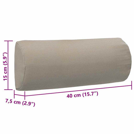 Nackstöd till solstol taupe 40x7,5x15 cm textilene