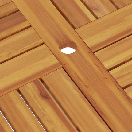 Hopfällbart trädgårdsbord 85x85x76 cm massiv teak