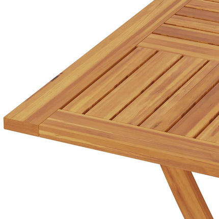 Hopfällbart trädgårdsbord 85x85x76 cm massiv teak