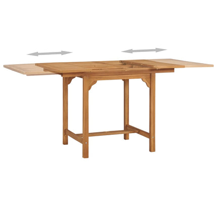 Trädgårdsbord utdragbart (110-160)x80x75cm massiv teak