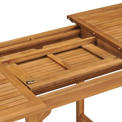 Trädgårdsbord utdragbart (110-160)x80x75cm massiv teak
