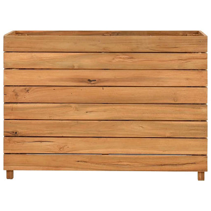 Blomlåda upphöjd 100x40x72 cm återvunnet teakträ och stål
