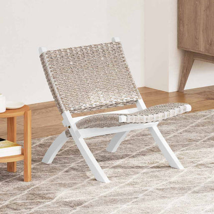 Vilstol vit naturlig kubu-rotting och massiv mahogny