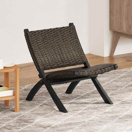 Vilstol svart naturlig kubu-rotting och massiv mahogny