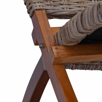 Vilstol naturlig kubu-rotting och massiv mahogny