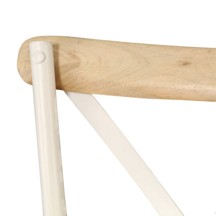 Crossstolar 4 delar vitt massivt mangoträ