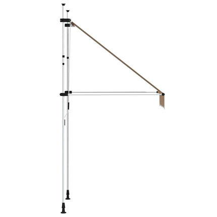 Markis manuellt infällbar 100 cm gula och blå ränder
