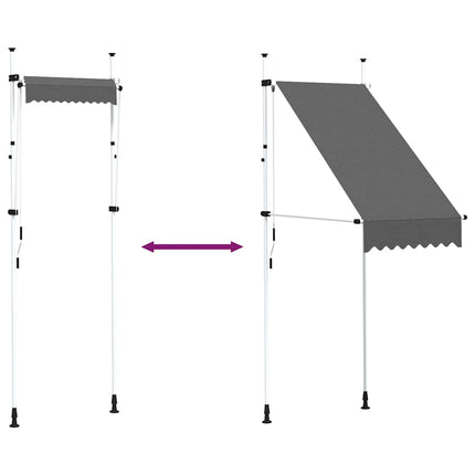 Markis manuellt infällbar 100 cm antracit