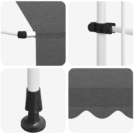 Markis manuellt infällbar 100 cm antracit