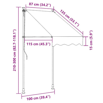 | Fönstermarkiser | Gräddvit 180 g / m² Polyester med PU-beläggning