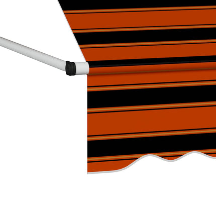 Markis manuellt infällbar 100 cm orange och brun