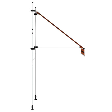 Markis manuellt infällbar 150 cm orange och brun