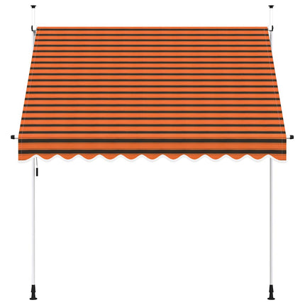 Markis manuellt infällbar 250 cm orange och brun