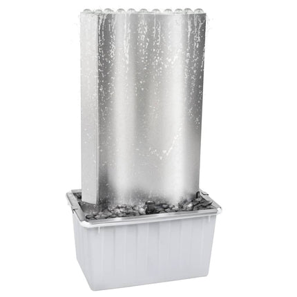 Trädgårdsfontän silver 60,2x37x122,1 cm rostfritt stål