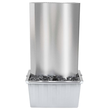 Trädgårdsfontän silver 60,2x37x122,1 cm rostfritt stål