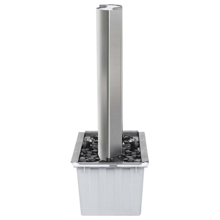 Trädgårdsfontän silver 60,2x37x122,1 cm rostfritt stål