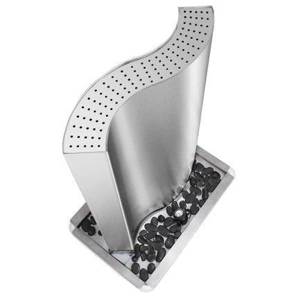 Trädgårdsfontän silver 60,2x37x122,1 cm rostfritt stål