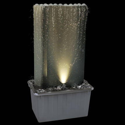 Trädgårdsfontän silver 60,2x37x122,1 cm rostfritt stål
