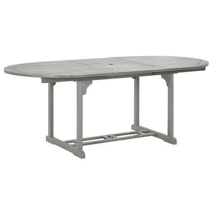 Trädgårdsbord grå 200x100x75 cm massivt akaciaträ