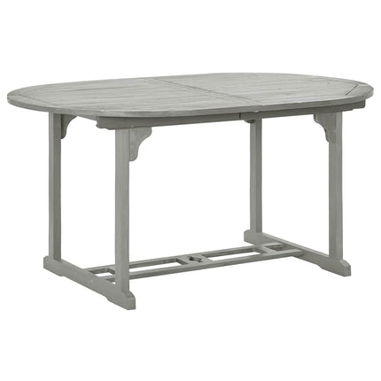 Trädgårdsbord grå 200x100x75 cm massivt akaciaträ