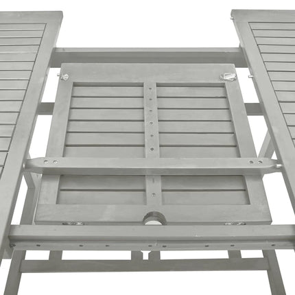 Trädgårdsbord grå 200x100x75 cm massivt akaciaträ