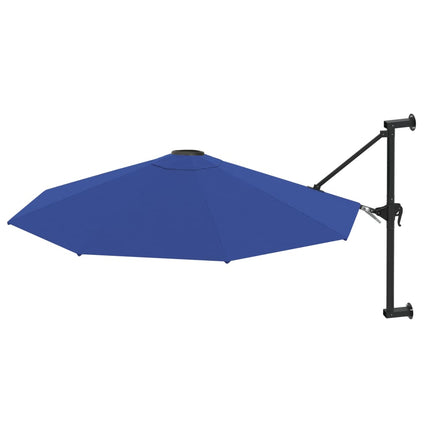 Väggmonterat parasoll med metallstång 300 cm blue