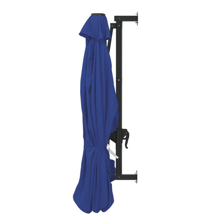 Väggmonterat parasoll med metallstång 300 cm blue