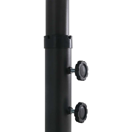 Trädgårdsparasoll med aluminiumstång 460x270 cm svart