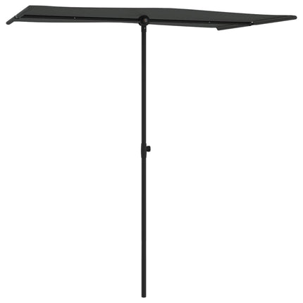 Trädgårdsparasoll med aluminiumstång 180x110 cm antracit