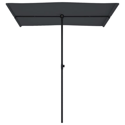 Trädgårdsparasoll med aluminiumstång 180x110 cm svart