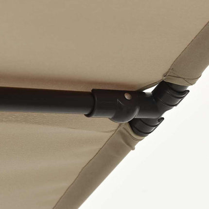 Trädgårdsparasoll med aluminiumstång 2x1,5 m taupe