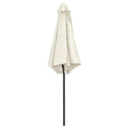 Trädgårdsparasoll med aluminiumstång 270x246 cm sandvit