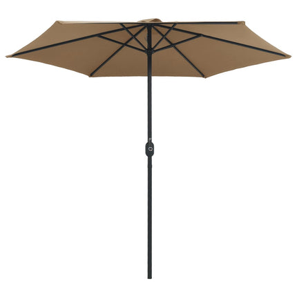 Trädgårdsparasoll med aluminiumstång 270x246 cm taupe