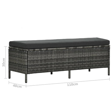 Loungegrupp för trädgården med dynor 3 delar konstrotting grå