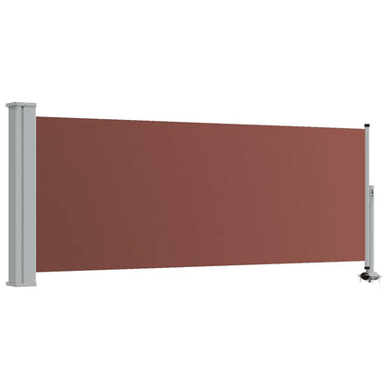 Infällbar sidomarkis 100x300 cm brun