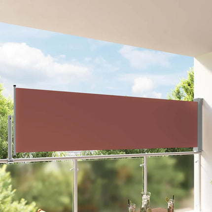 Infällbar sidomarkis 100x300 cm brun