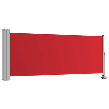 Infällbar sidomarkis 100x300 cm röd