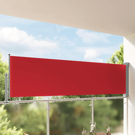 Infällbar sidomarkis 100x300 cm röd