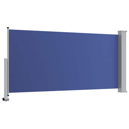 Infällbar sidomarkis 120x300 cm blå