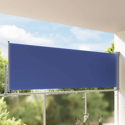 Infällbar sidomarkis 120x300 cm blå