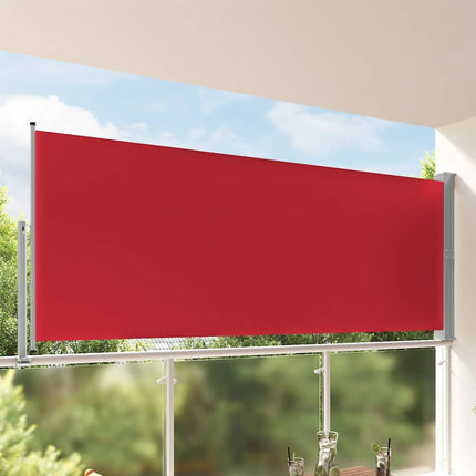Infällbar sidomarkis 140 x 300 cm röd