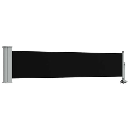 Infällbar sidomarkis 60x300 cm svart