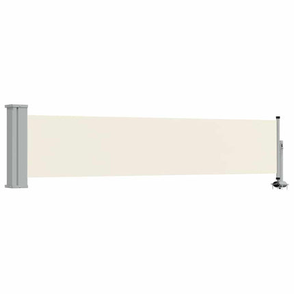Infällbar sidomarkis 60x300 cm gräddvit
