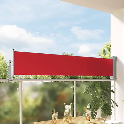 Infällbar sidomarkis 60x300 cm röd