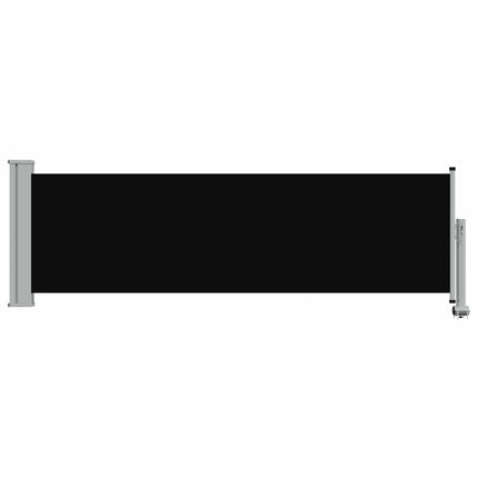Infällbar sidomarkis 80x300 cm svart