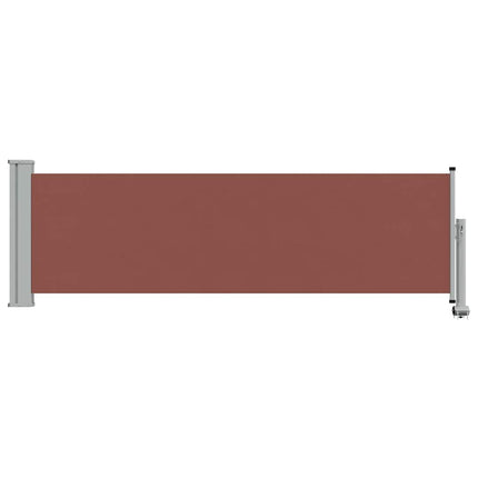 Infällbar sidomarkis 80x300 cm brun