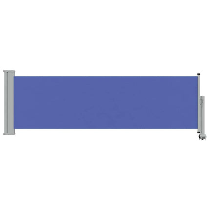Infällbar sidomarkis 80x300 cm blå