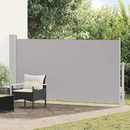 Infällbar sidomarkis 170x300 cm grå