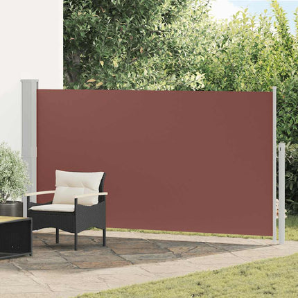 Infällbar sidomarkis 170x300 cm brun